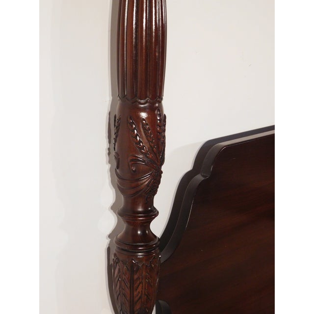 Ethan Allen Georgian Court King Kingsize Dark Cherry #225 Finish Poster Bed#2 For Sale - Image 11 of 17