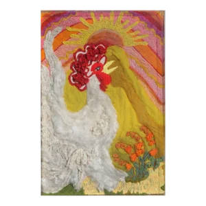 Creation (The Seventh Day), Unknown Artist Yarn Weaving Tapestry on Board, Signed Verso 'joyce S. Glasby'