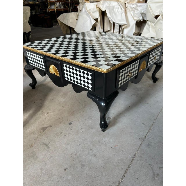 Reach out before ordering for arrangements A stunning Louis XV style checkered table would undoubtedly be a focal point of...