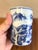 Blue Chinoiserie Blue and White Vintage Brush Pot With Traditional Hands Painted Scenery For Sale - Image 8 of 9