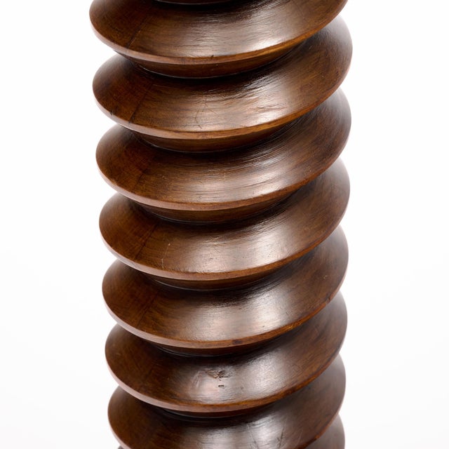 Wood French Art Deco Period Walnut Wine Screw Pedestal, Circa 1920 For Sale - Image 7 of 9