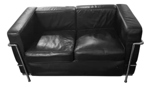 2-Seater Leather Sofa in the style of Le Corbusier