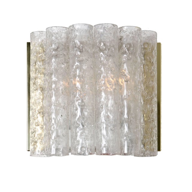 Glass and Brass Flush Mounts by Doria Leuchten, 1960s, Set of 2 For Sale - Image 10 of 11