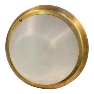 1970s Mid-Century Modern Brass and Plexiglass Italian Ceiling Light For Sale