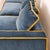 Contemporary Rafaella Chaise Sofa in Dark Blue and Yellow Velvet from Biosofa For Sale - Image 3 of 8