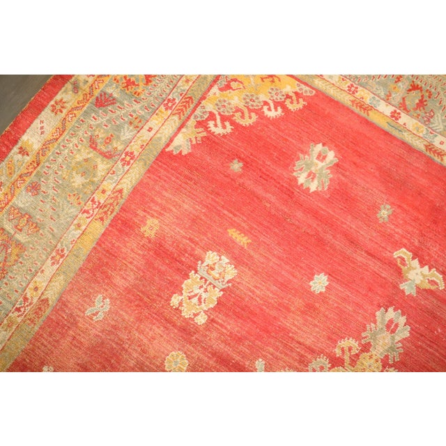 19th Century Angora Turkish Square Oushak Rug rug no.j4420 For Sale In New York - Image 6 of 7