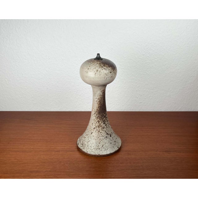 Mid-Century Modern Danish Studio Pottery Oil Lamp from Aage Würtz, 1960s, in Very Good conditions. Designed 1960 to 1969...