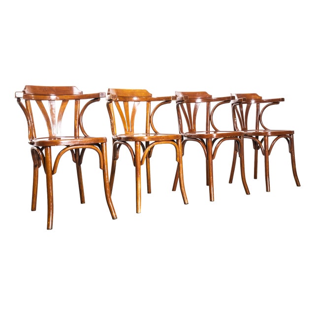 Burnt Orange Three Spoked Fan Back Armchairs, 1980s, Set of 4 For Sale