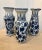 Blue Set of 3, 19th Century Qing Dynasty Blue and White Porcelain Vases For Sale - Image 8 of 10