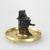 Egyptian Revival Figural Pharaoh Bronze & Brass Inkwell With Glass Insert C1880 For Sale - Image 4 of 8