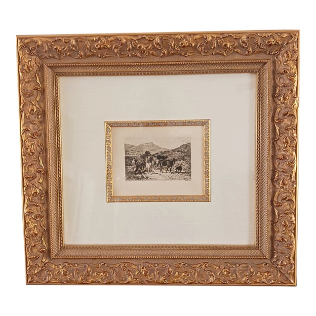Emile Van Marcke - Troupeau De Boeufs Dans Les Montagnes -First Printing 1873 For Sale