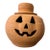 Vintage Red Clay Pumpkin With Hat For Sale