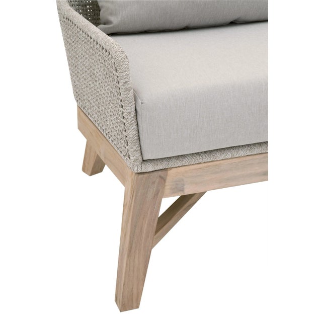 2020s Tapestry Teak & Rope Outdoor Club Chair For Sale - Image 5 of 12