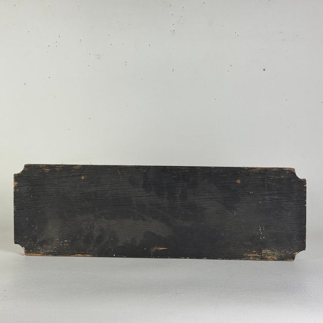 Unique Vintage Wooden Sign Announcing "Service Entrance Only" With Scalloped Design For Sale - Image 11 of 12