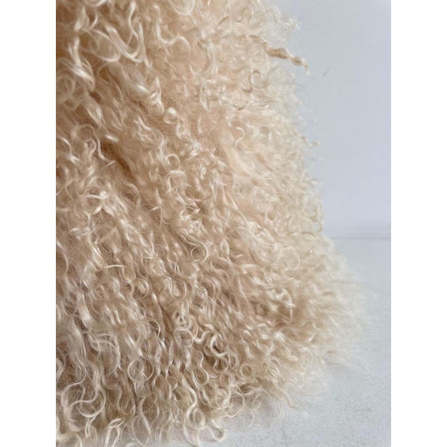 Not Yet Made - Made To Order French Linen and Tibetan Goat Accent Pillow With Down Insert For Sale - Image 5 of 7