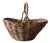 Vintage Wicker Gathering Basket For Sale