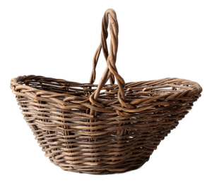Vintage Wicker Gathering Basket