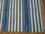 1930s Blue White Stripe Antique Indian Dhurrie Rug 7'9"x15'8" Flatweave Cotton Carpet For Sale In New York - Image 6 of 6