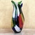 Abstract Murano‑Style Multicolored Hand‑Blown Art Glass Vase, 13" For Sale - Image 3 of 18