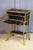 Napoleon III period side table in giltwood in a bamboo style with lacquer panels decorated with flowers and birds. A...