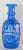 Antique Bohemian Blue Engraved Glass Bottle Covered Decanter For Sale - Image 9 of 13