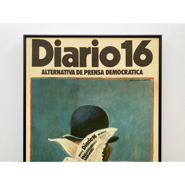This Reinhard Gade " Diario 16 : Alternativa De Prensa Democratica " very rare vintage 1979 Surrealist lithograph print...
