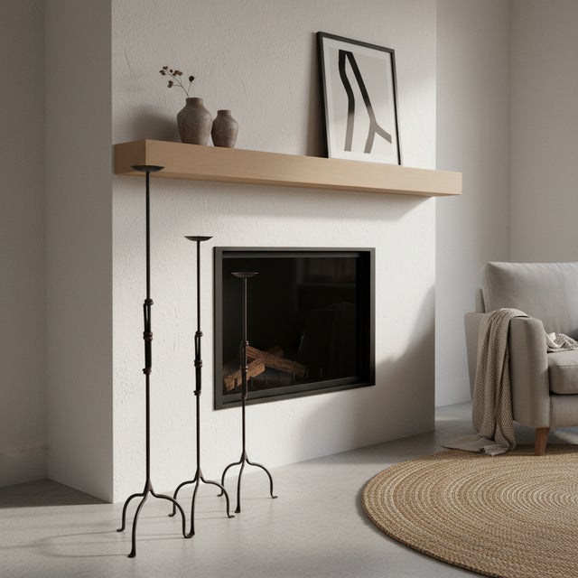 The Segmented Ring Trio: Floor Candelabra Set ️ Introduce a touch of modern craftsmanship to your home with the Hand...