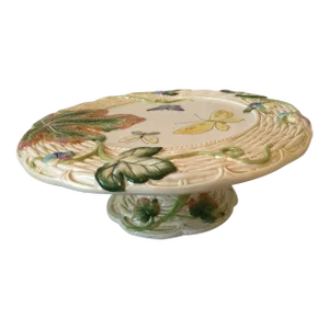 Vintage Fritz and Floyd Classics Old World Rabbits Cake Stand, Pedestal, Center Piece