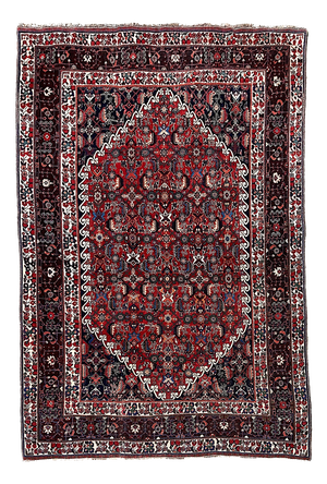 Antique Qashqai Rug, 1890s