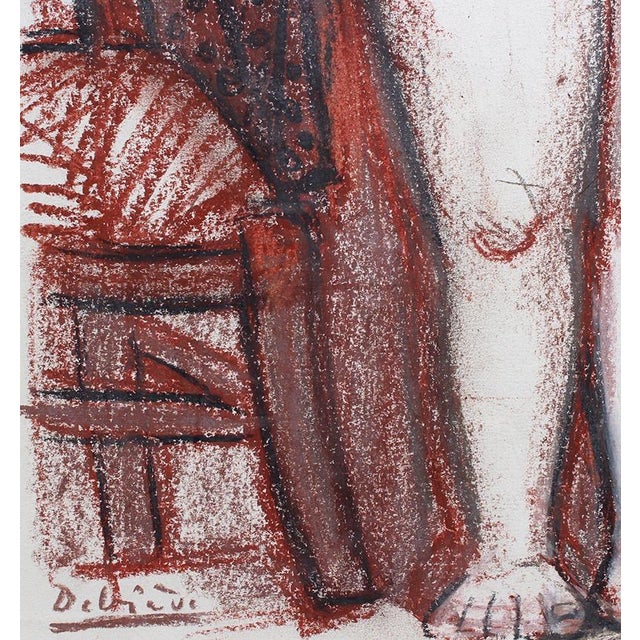 1960s Nude Woman Drying Her Hair Painting by Raymond Dèbieve, 1967 For Sale - Image 5 of 10