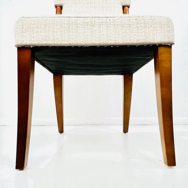 Set of 10 Art Deco Dining Chairs Upholstered in Holly Hunt Fabric For Sale - Image 10 of 15