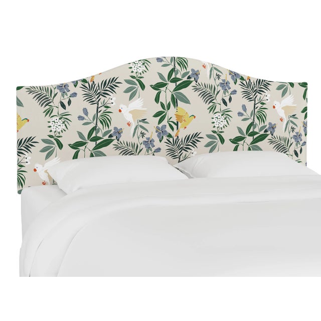 Kenmore Headboard in Cream Belize Chinoiserie, Queen For Sale