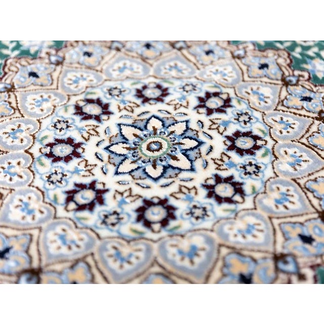 Middle Eastern Rug in Green Wool For Sale - Image 14 of 16