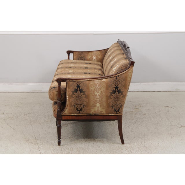 Antique Federal Style Mahogany Frame Sofa For Sale - Image 4 of 18