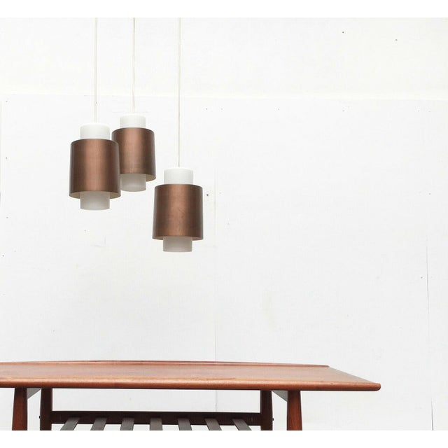 Mid-Century Modern German Space Age Triple Cascade Copper and Glass Pendant Lamp from Staff, 1960s For Sale - Image 17 of 18