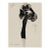 Vintage French Fashion Art Print – Black Coat With Statement Fur Trim, 24" X 32" For Sale