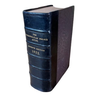 Rare England Metropolitan Police Guide 1922 Law Legal Antique Leather Spine Book For Sale