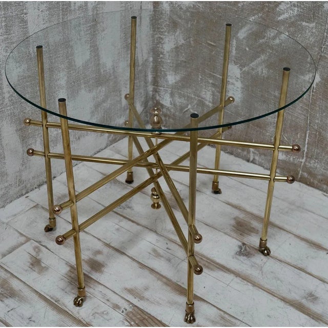 Brass Claw Feet Coffee Table, 1970s For Sale - Image 4 of 14