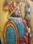 Amazing Spanish soldier in traditional uniform depiction, handcarved in Mexico. For as old as this is, the colors are so...