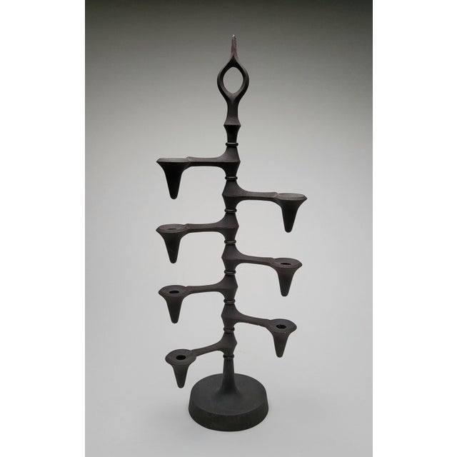 Brown 1960s Mid Century Jens Quistgaard Dansk Candle Holder For Sale - Image 8 of 16