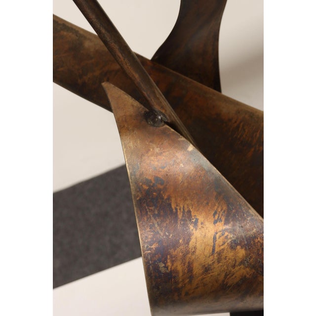 Pair of Vintage Brutalist Steel "Ribbon" Table Lamps by Richard Barr for Laurel For Sale - Image 11 of 18