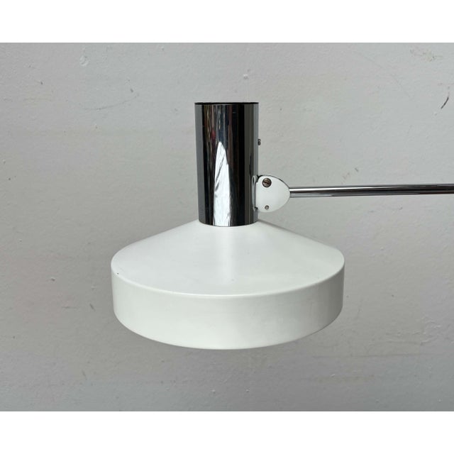 Mid-Century Modern German Minimalist White and Chrome Table Lamp from Kaiser Leuchten, 1960s For Sale - Image 9 of 18