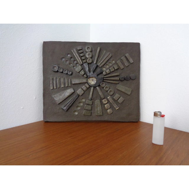 Mid-Century Modern Brutalist Ceramic Wall Panel, 1960s For Sale - Image 3 of 18