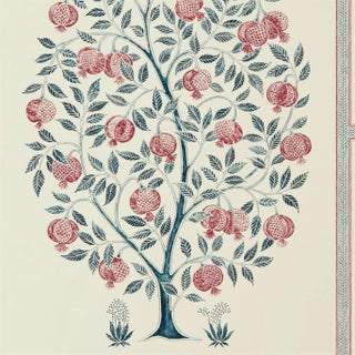 Sanderson Anaar Tree Wallpaper in Annato/Blueberry For Sale