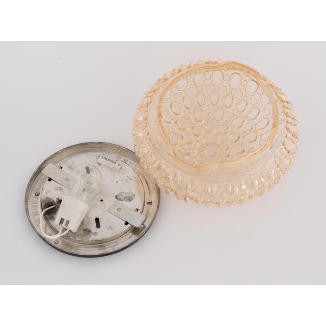 1960s Helena Tynell Glashutte Limburg Flush Mount Amber Bubble Glass For Sale - Image 10 of 10
