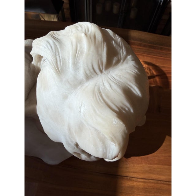 Antique Alabaster Sculpture of Two Intertwined Female Busts For Sale - Image 4 of 18