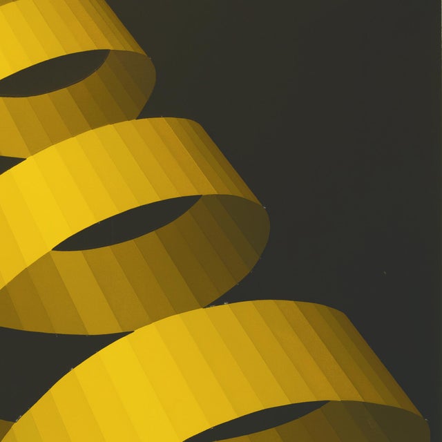 Paper 'Ascension' by Roy Alhlgren, 1978, Optical Illusion Abstract Screen Print, Pennsylvania Academy of Fine Art For Sale - Image 7 of 9