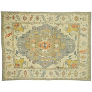 Turkish Oushak Rug - 10'03 X 13'04 For Sale