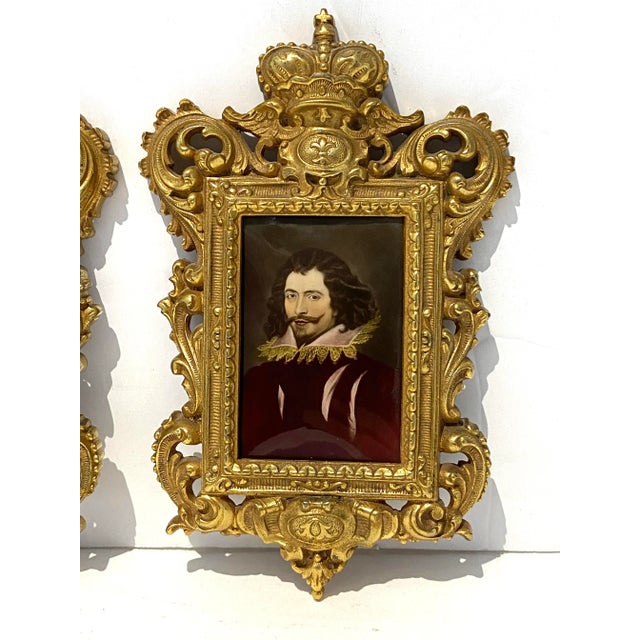 Spanish Nobility Small Portraits 1960s From Seville Casa Rodan Sevilla Decoupage For Sale - Image 4 of 12