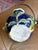 1910s Antique French Majolica Vase- Cyclamen Flower Motif For Sale - Image 5 of 6